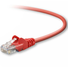 Belkin RJ45 Cat5e Patch Cable, Snagless Molded, 2m networking cable Red