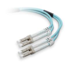 Belkin LC - LC, MMF, OM4, 2m fibre optic cable OFC Turquoise