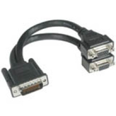 C2G 9in LFH-59 (DMS-59) Male to 2 VGA Female Cable fibre optic cable Black