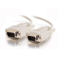 C2G 10ft DB9 M/M Cable - Beige serial cable 3.04 m DB9M