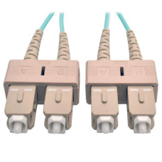 Tripp Lite N806-01M 10Gb Duplex Multimode 50/125 OM3 LSZH Fiber Patch Cable (SC/SC) - Aqua, 1M (3 ft.)
