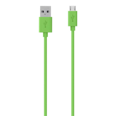 Belkin 1.2m, Micro-USB2.0-B/USB2.0-A USB cable Micro-USB B USB A Green