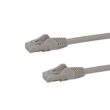 StarTech.com 25ft CAT6 Ethernet Cable - Gray CAT 6 Gigabit Ethernet Wire -650MHz 100W PoE RJ45 UTP Network/Patch Cord Snagless w/Strain Relief Fluke Tested/Wiring is UL Certified/TIA