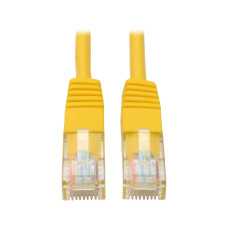 Tripp Lite N002-015-YW Cat5e 350 MHz Molded (UTP) Ethernet Cable (RJ45 M/M), PoE - Yellow, 15 ft. (4.57 m)