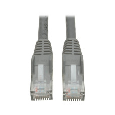 Tripp Lite N201-006-GY Cat6 Gigabit Snagless Molded (UTP) Ethernet Cable (RJ45 M/M), PoE, Gray, 6 ft. (1.83 m)